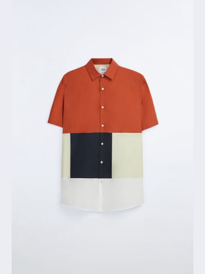 Colorblock Print Shirt