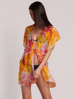 Cut Out Floral Robe