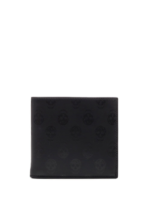 Alexander Mcqueen Biker Skull Bifold Wallet