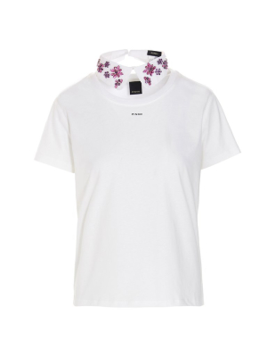 Pinko Embellished Collar T-shirt