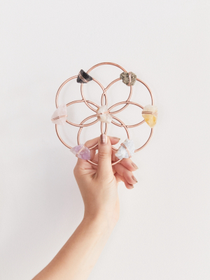 Ariana Ost Flower Crystal Grid Wall Hanging