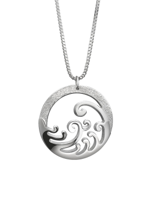 Silver Plated Ocean Pendant