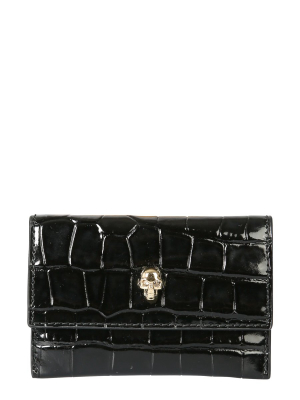 Alexander Mcqueen Skull Embossed Wallet