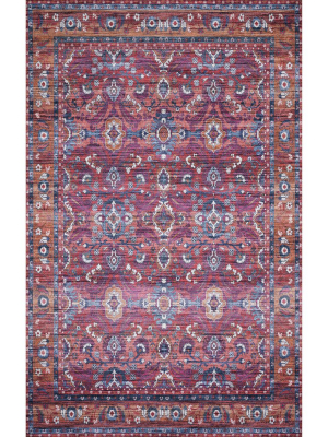 Loloi Justina Blakeney Cielo Rug - Berry/tangerine