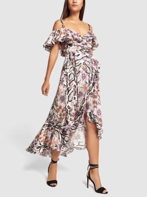 Safari Printed Wrap Dress