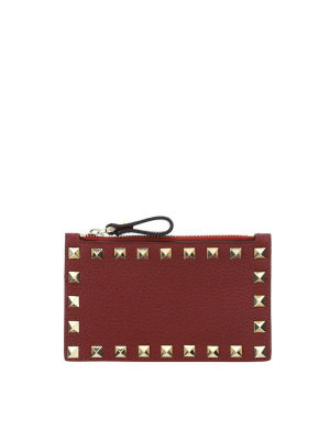 Valentino Garavani Rockstud Zipped Cardholder