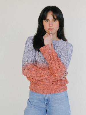 Line The Label Marin Knit Sweater In Aperol Spritz