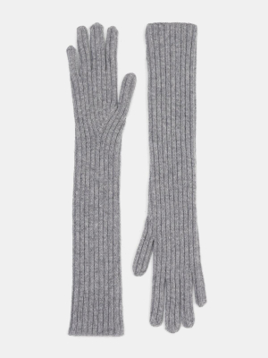 Gloves In Ribbed Cashmere
