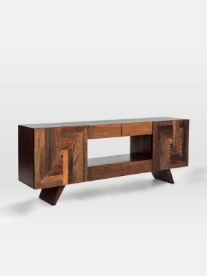 Reclaimed Wood Wedge Leg Console (83")