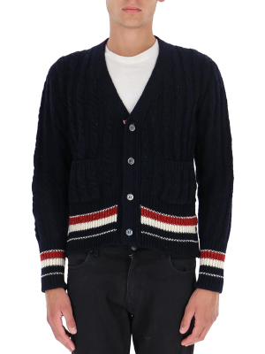 Thom Browne Cable Knit Buttoned Cardigan