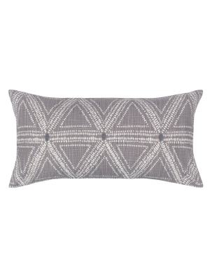 The Grey Modern Triangles Throw Pillow