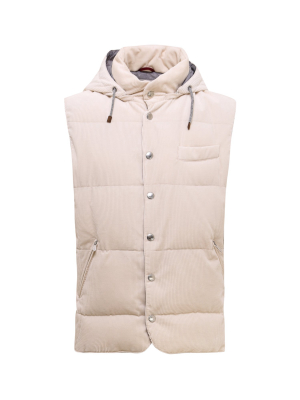 Brunello Cucinelli Drawstring Hooded Gilet