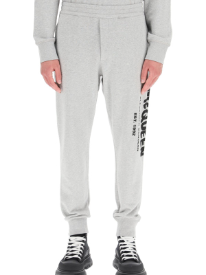 Alexander Mcqueen Graffiti Logo Print Track Pants