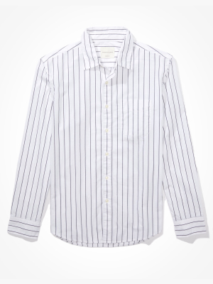 Ae Striped Poplin Button-up Shirt