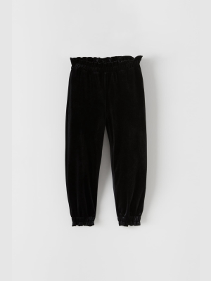 Velvet Jogger Pants