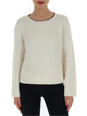 Saint Laurent Contrast Trim Jumper