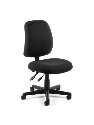 Posture Series Mid Back Armless Swivel Task Chair Black - Ofm