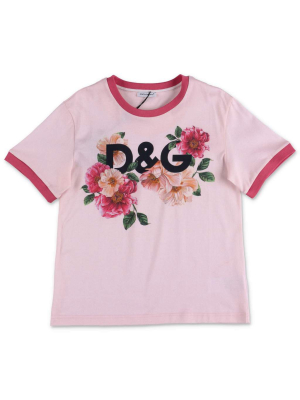 Dolce & Gabbana Kids Logo Print Crewneck T-shirt