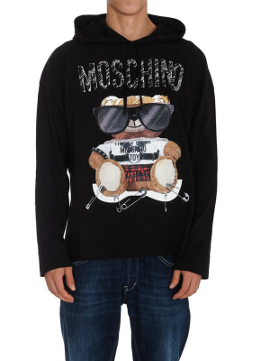 Moschino Teddy Print Drawstring Hoodie