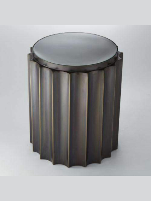 Fluted Column Table - Bronze