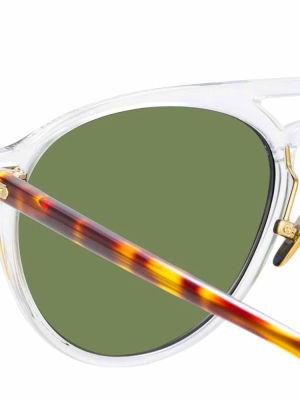 Linda Farrow Linear Ando C5 Aviator Sunglasses