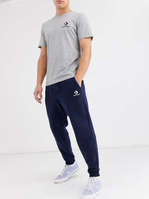 Converse Small Logo Sweatpants In Navy