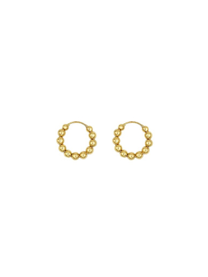 Gold Holly Hoops