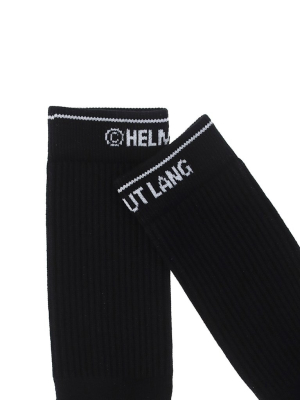 Helmut Lang Logo Intarsia Socks