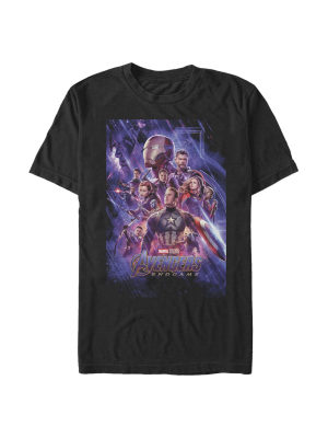 Men's Marvel Studios Avengers: Endgame Space Group Shot Poster T-shirt