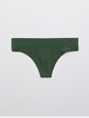 Aerie Ribbed Seamless Thong Underwear