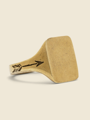 The Rectangle Signet Ring - Brass