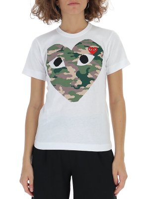 Comme Des Garçons Play Camouflage Heart T-shirt