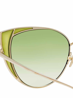 Linda Farrow Des Vouex C10 Cat Eye Sunglasses