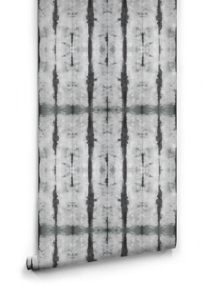 Stalactite Wallpaper In Black And Grey From The Shibori Collection By Milton & King