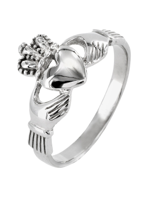 Elya Stainless Steel Irish Claddagh Ring