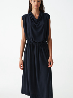 Cowl Neck Cotton Dress