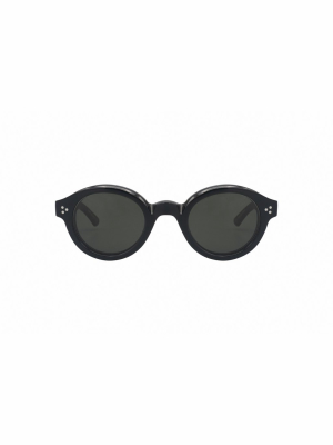 Lesca Corbs Round Frame Sunglasses