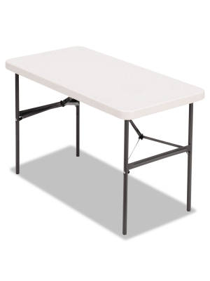 Alera Banquet Folding Table, Rectangular, Radius Edge, 48 X 24 X 29, Platinum/charcoal 65603