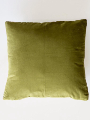 Moss Green Velvet 20 Inch Pillow