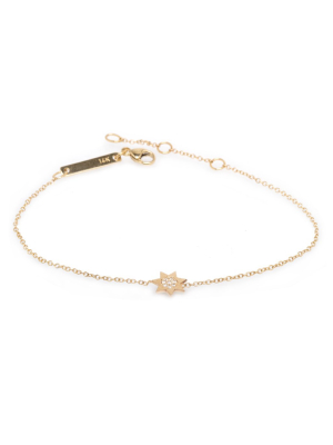 14k Midi Bitty Pave Sun Bracelet