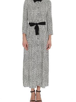 Pinko Polka-dot Shirt Maxi Dress