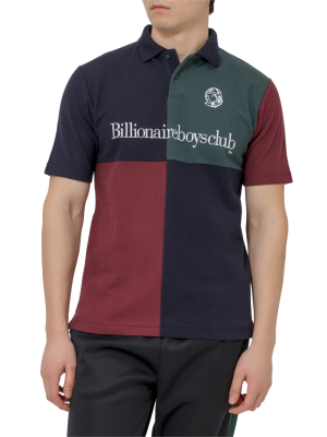 Billionaire Boys Club Panelled Logo Embroidered Polo Shirt