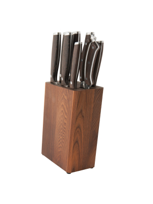 Berghoff Rosewood 9 Pc Stainless Steel Knife Set With Block