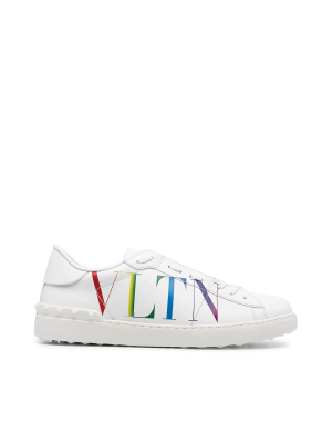 Valentino Garavani Rockstud Open Vltn Print Sneakers