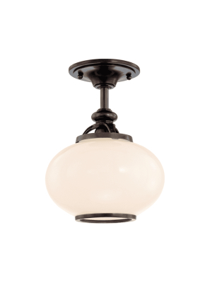 Canton 1 Light Semi Flush Old Bronze