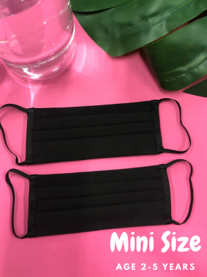 Mini Black Face Covering Age 2-5 - 2 Pack