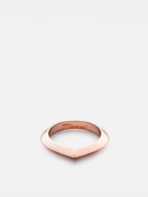 Angular Ring, Rose Plated