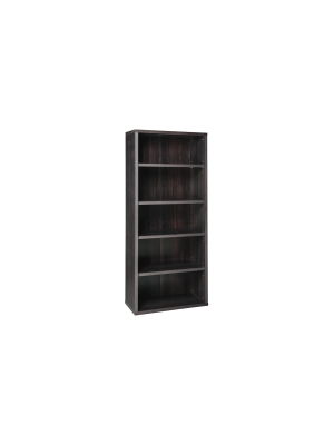 72.77" 5 Shelf Bookcase Black/walnut - Closetmaid