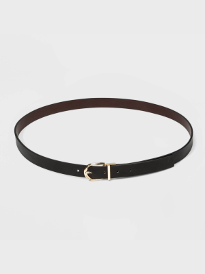 Women's Reversible Belt - A New Day™ Brown/black