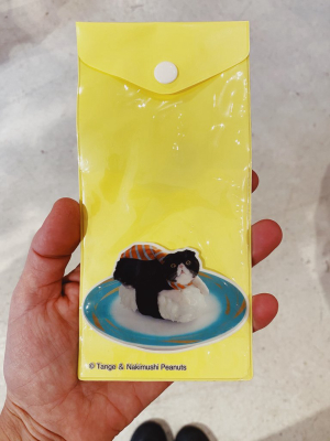 Sushi Cat Pencil Case: Yellow